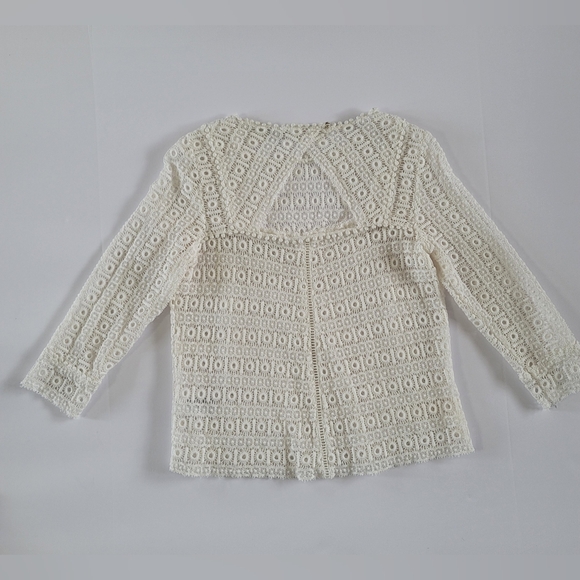 Sezane Joss Lace Blouse In Ecru, 36/4/S, French Romantic - Picture 7 of 13